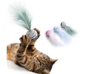 jouet interactif avec plume pour chat