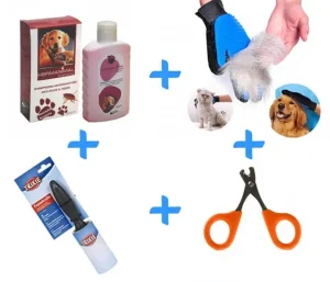 pack de toilettage pour chat et chien