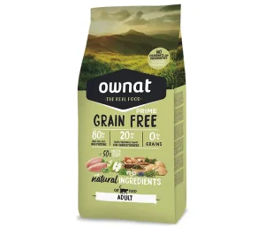 Croquette Ownat sans céréales chat adulte Grain free 3kg