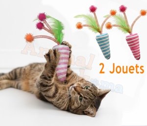 jouet interactif avec plume pour chat