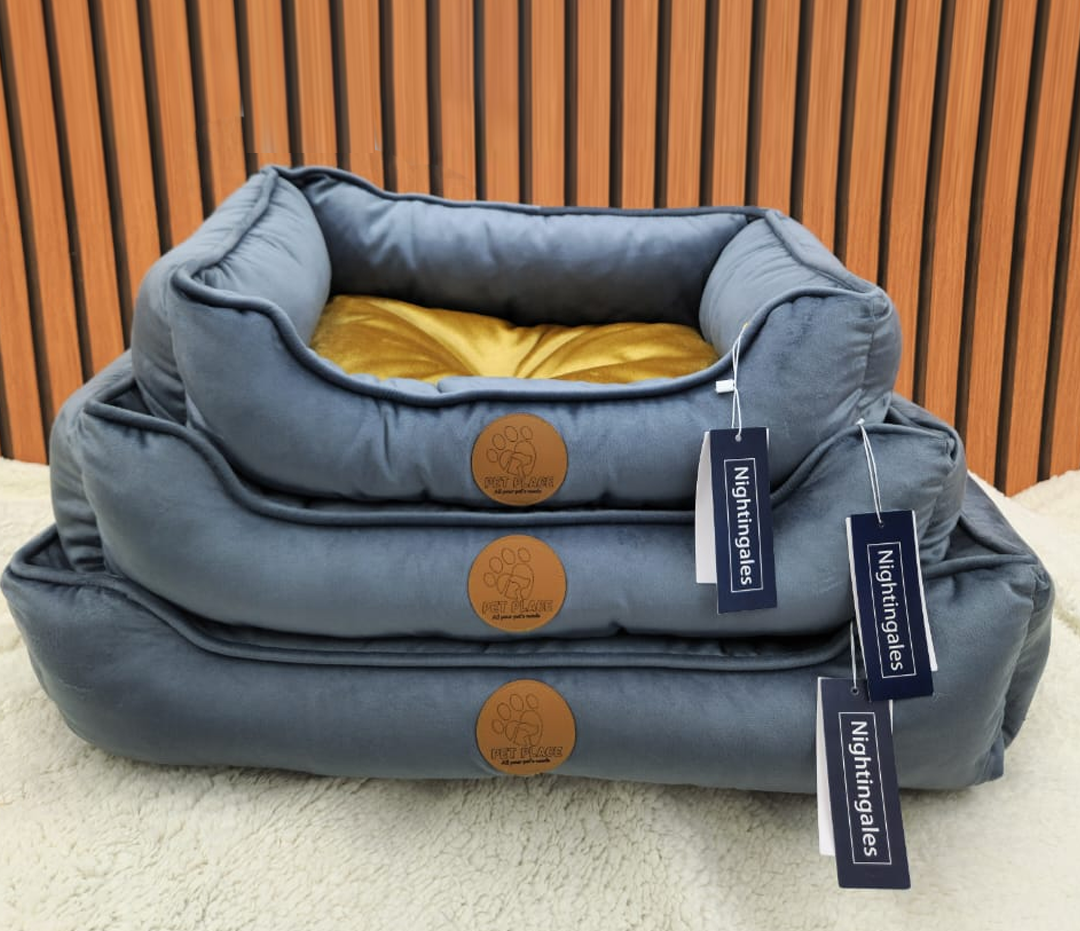 e Coussin chaud et confortable pour chien et chat gris