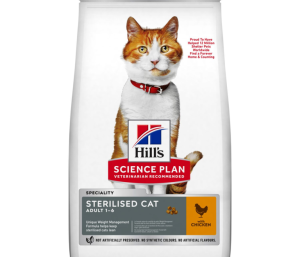 Croquettes Chat Adultes Stérilisé au poulet 1,5kg - Hill's Science Plan