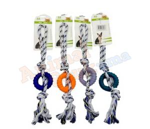 Corde et anneaux en caoutchouc pour chiens
