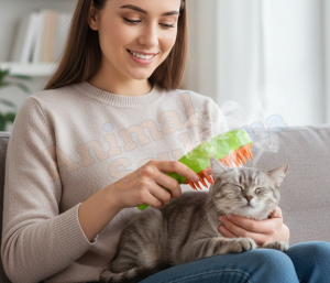 Brosse Électrique avec Vapeur pour Chiens et Chats – Brosse de Massage et de Toilettage