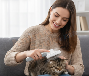 Brosse à poils d'animaux auto nettoyante pour chien et chat