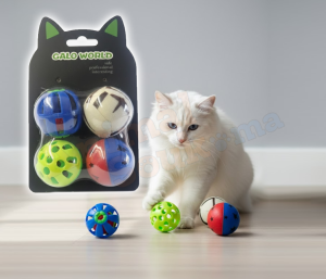 4 balles Jouets pour chat