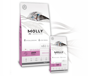 Croquette Molly INDOOR Light & Sterilised Chicken 2kg | 15kg