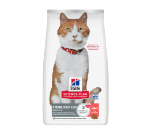 Croquettes Chat Adultes Stérilisé au saumon 1,5kg – Hill’s Science Plan