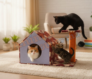 niche avec griffoir pour chat