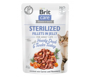Brit Care - Filets pour Chat Stérilisé au Canard et dinde 85g