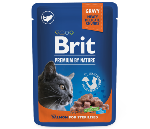 Brit Premium Pochon Saumon pour chat stérilisé 100g