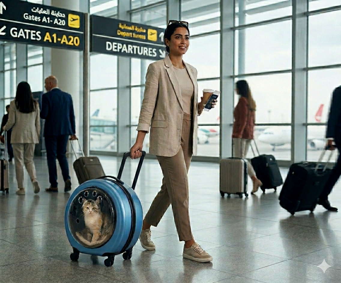 valiise transparent de voyage pour chat