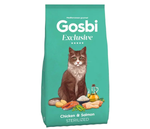Croquette Gosbi au poulet et saumon pour chat stérilisé