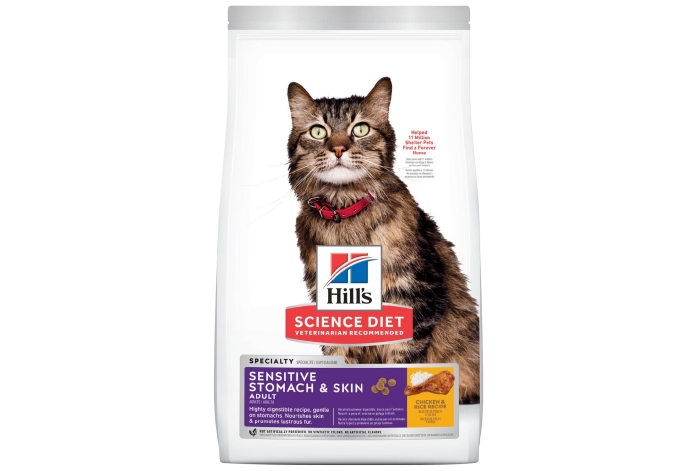 Croquettes Chat Adultes Estomac et Peau Sensibles - Hill's Science