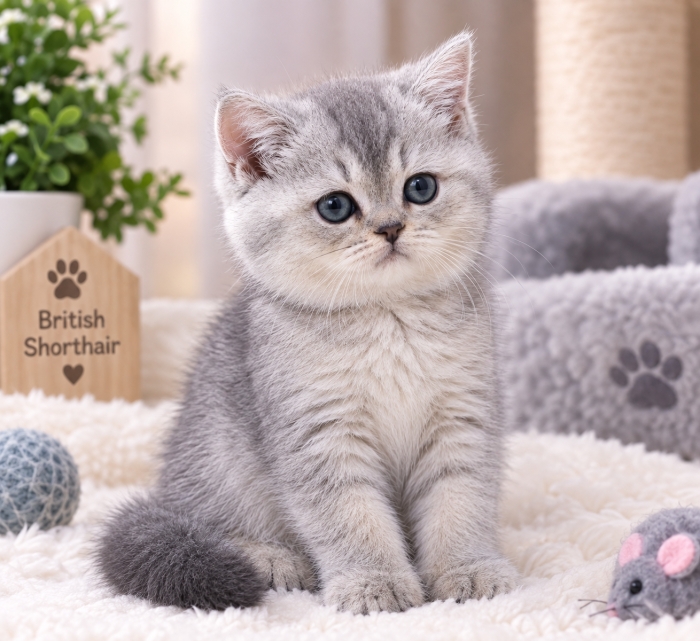 British shorthair female silver shaded