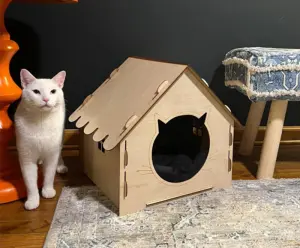 niche pour chat en bois