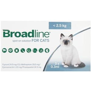 Broadline vermifuge et antiparasitaire pour chaton