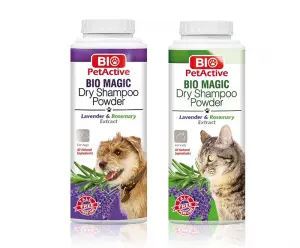 shampooing à sec en poudre pour chat et chien - Bio PetActive