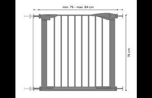 BARRIÈRE DE SÉCURITÉ GRIS POUR PORT OU COULOIRE