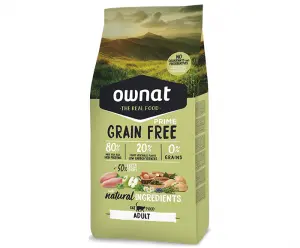 Croquette Ownat sans céréales chat adulte Grain free 3kg